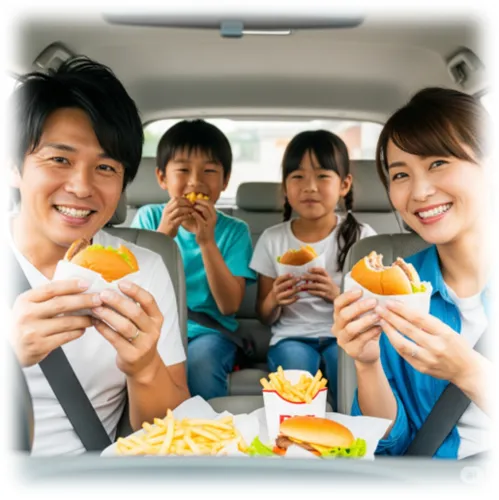 車内飲食のこもる臭い